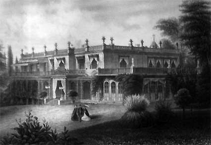 Большой Ливадийский дворец. Фото репродкции гравюры Э. Берндта. 1876